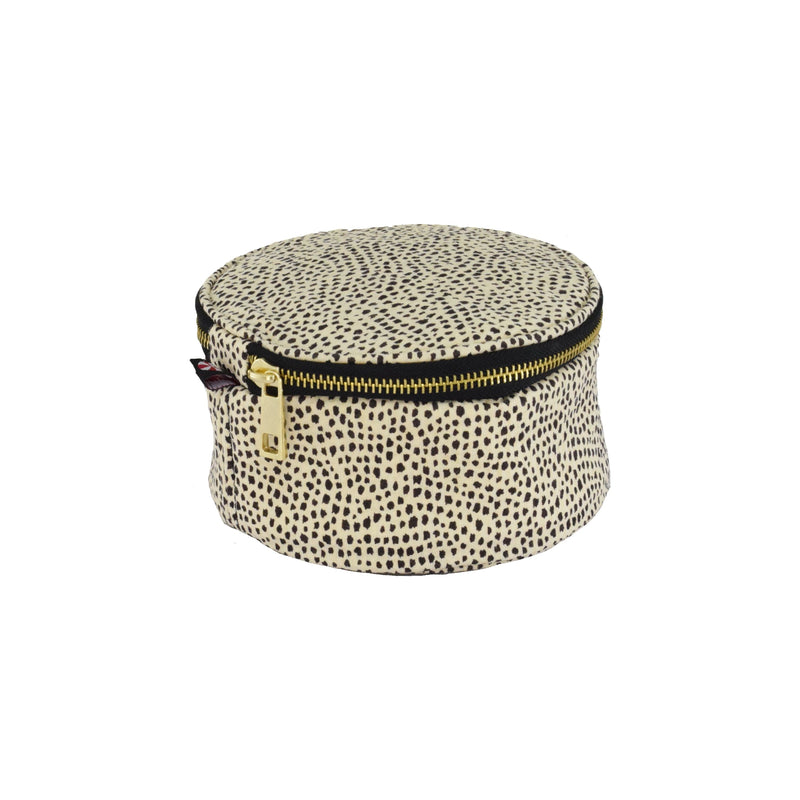 Mint 6" Cheetah Seersucker Button Bag
