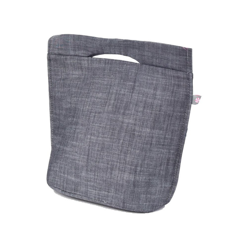 Grey Chambray Mint Mini Lizzy Insulated Lunch Tote (Copy)