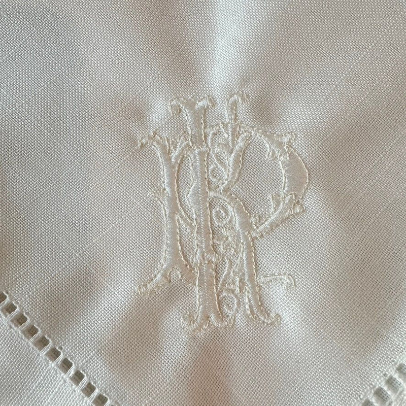 100% Polyester White Hemstitched Napkins Set of 4