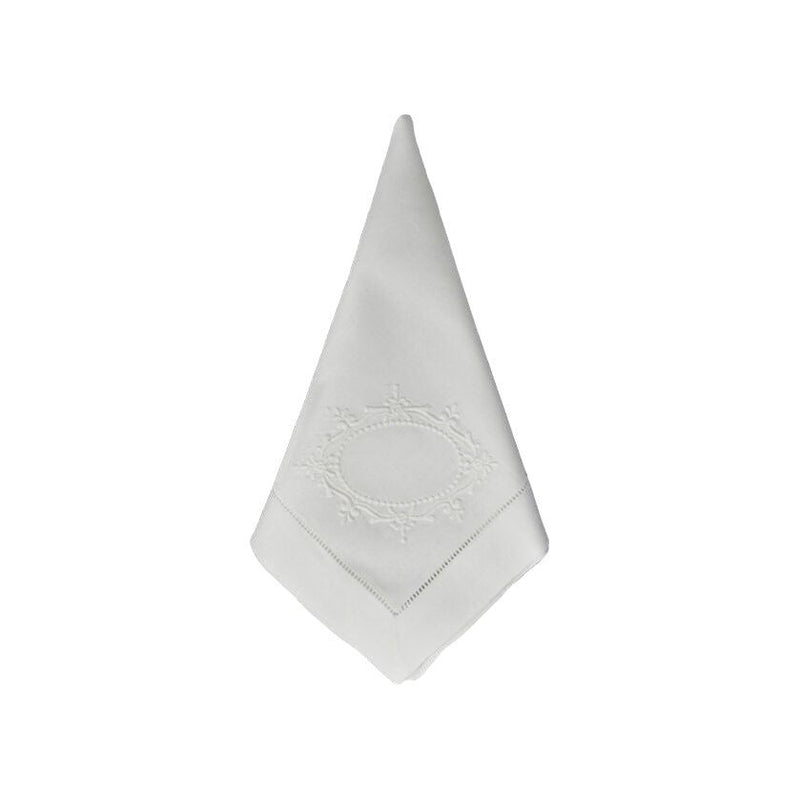 Italian Initial Crest 20" Wedding Napkin Set of 12