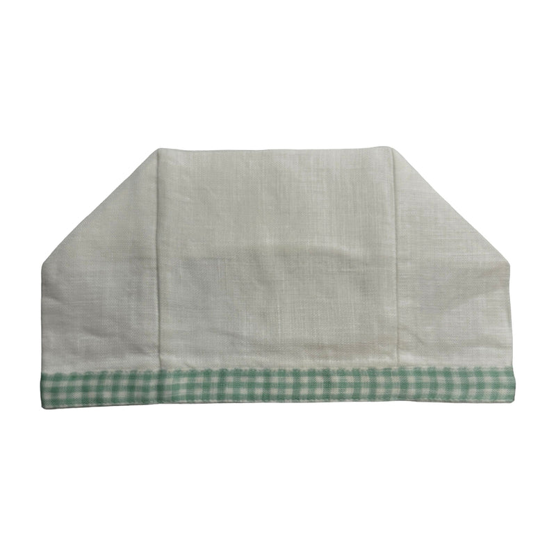 Green Gingham Border Linen Tissue Box Covers