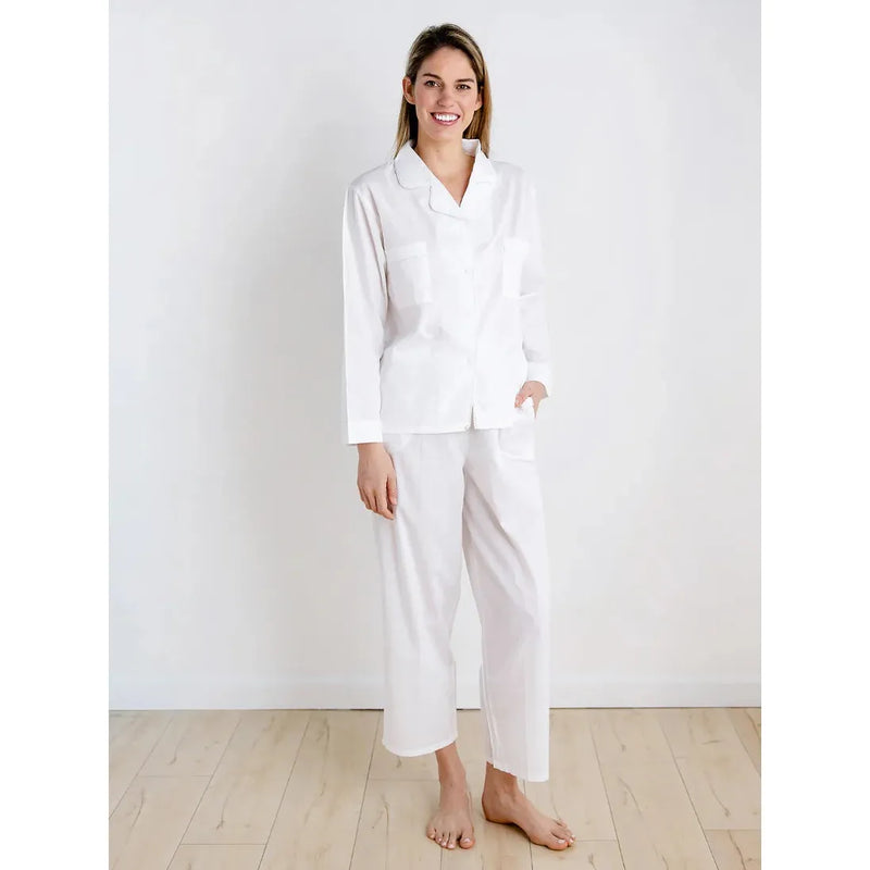 Christine White Cotton Pajamas