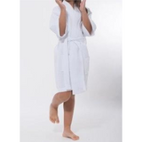 Girl's White Waffle Weave Robe